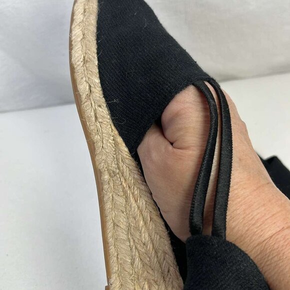 Sesto Meucci Black Espadrilles SZ 10 Spring Easter Mothers Day Graduation Weddin - Picture 10 of 11
